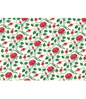 Papel Decorativo 50 x 70 cm Rosas Rojas-Papel Tipográfico.-Batallon Manualidades