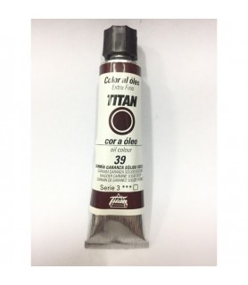 Oleo Titán 20 ml - 39 Carmín garanza solido oscuro	-Tubo Oleo Titán 20 ml-Batallon Manualidades
