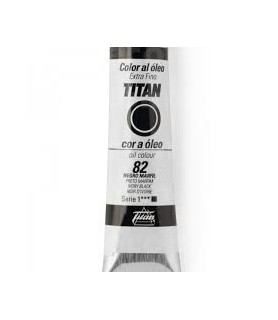 Oleo Titán  20 ml - 82 Negro Marfil	-Tubo Oleo Titán 20 ml-Batallon Manualidades