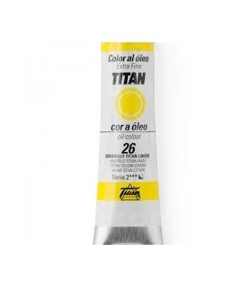Tubo Oleo Titán 60 ml Amarillo Titan limón 26	-Tubo Oleo Titan 60 ml-Batallon Manualidades