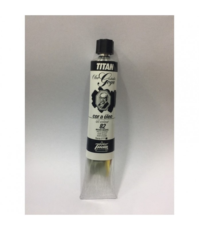 Tubo de Oleo Goya 60 ml Titan Negro Marfil
