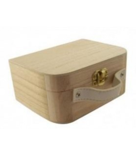 Maleta de Madera Natural con Asas 13 x 9,5 x 6 cm-Cajas de Madera-Batallon Manualidades