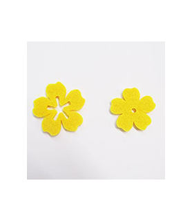Par de Flores de Fieltro de 4,5 cm y 4 cm Efco Ama-Formas Troqueladas-Batallon Manualidades