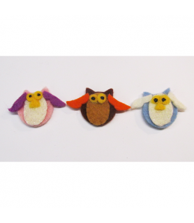 3 Buhos de Fieltro