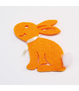 Conejo de Fieltro Naranja-Formas Troqueladas-Batallon Manualidades