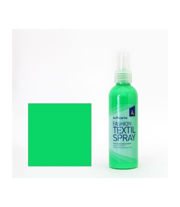Pintura textil en Spray La Pajarita Verde Fluor