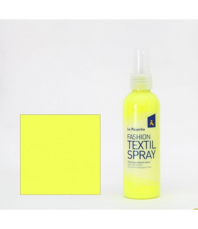 Pintura textil en Spray La Pajarita Amarillo Fluor