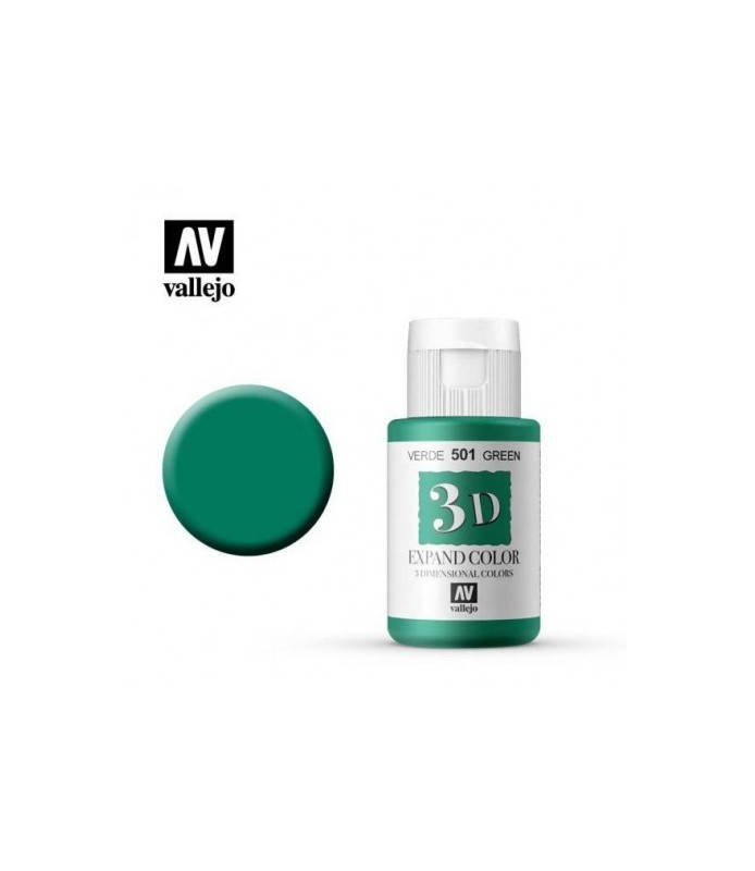 3D Expand Color 35 ml Vallejo Verde 501-Pintura 3D Expand Color-Batallon Manualidades