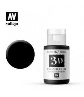 3D Expand Color 35 ml Vallejo Negro 507-Pintura 3D Expand Color-Batallon Manualidades