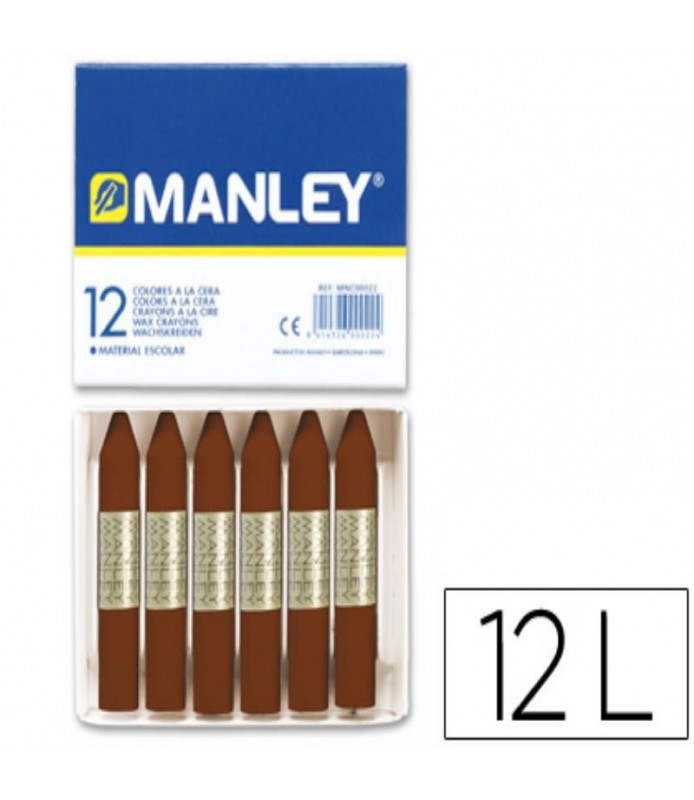 Caja con 12 Ceras Blandas Manley Chocolate 29