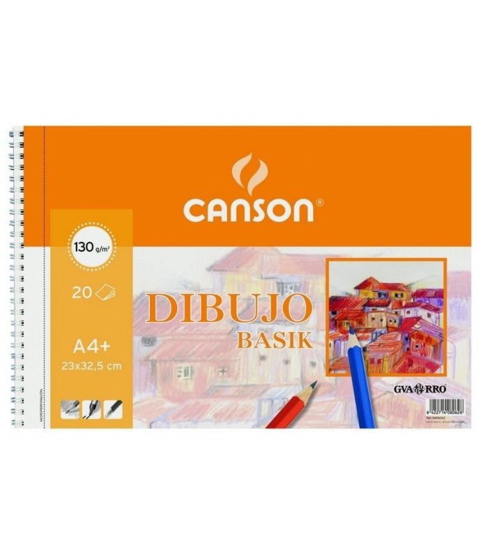 Bloc de Dibujo Basik Canson A4+ - 130 g - 20 Hojas-Raíz-Batallon Manualidades