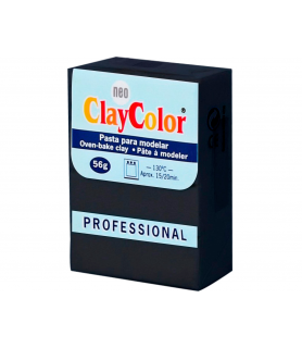 Clay Color Soft 56 gr Negro ( profesional )-ClayColor-Batallon Manualidades