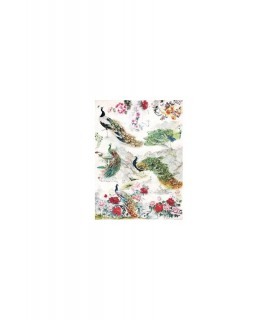 Papel de Arroz Decorado 30 x 42 cm Pavos Reales y Flores-Animales-Batallon Manualidades