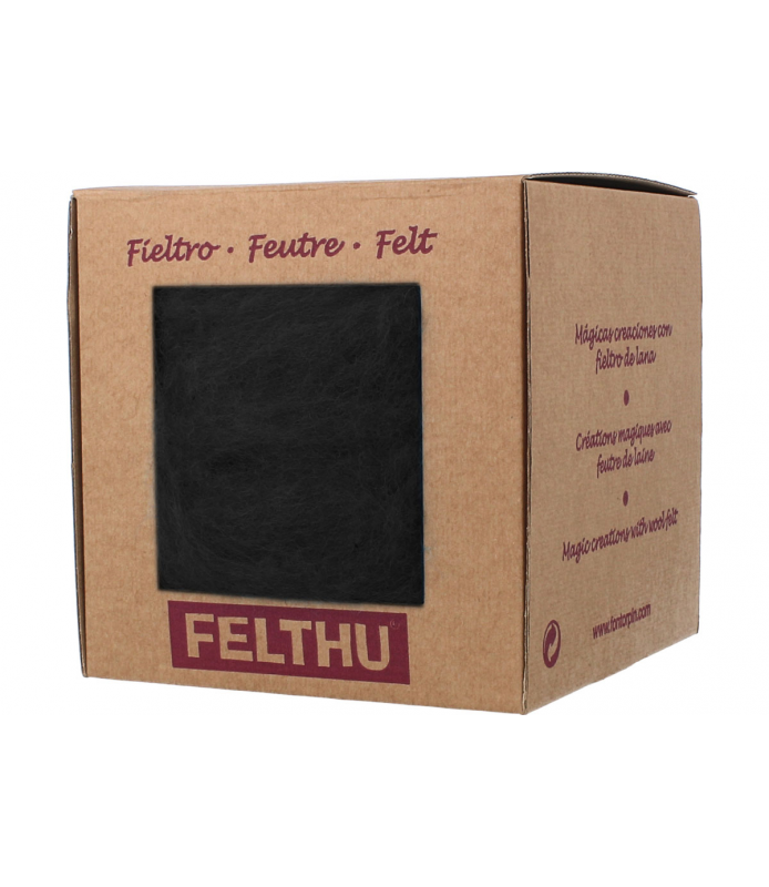Fieltro Modelable 100 g ( caja )  Negro 1402-Fieltro Modelable 100 g ( caja )-Batallon Manualidades