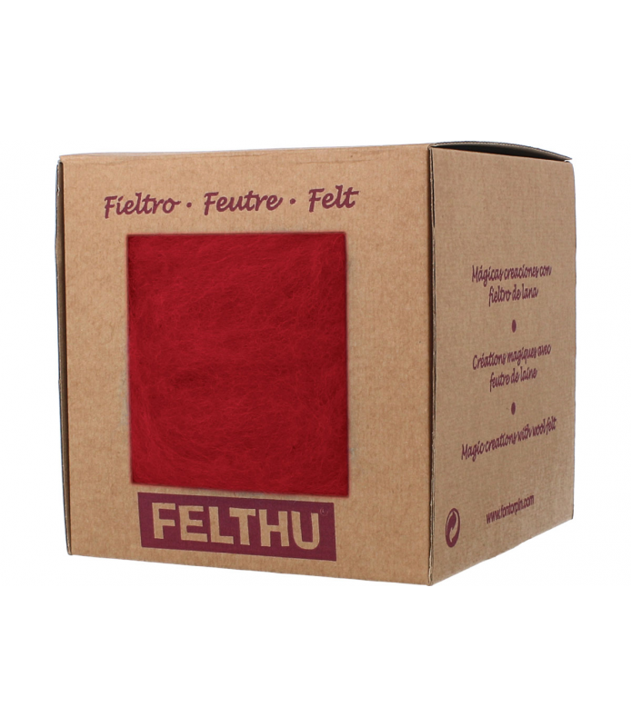 Fieltro Modelable 100 g ( caja )  Rojo 1417