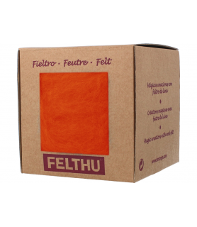 Fieltro Modelable 100 g ( caja )  Naranja fuerte 1423-Fieltro Modelable 100 g ( caja )-Batallon Manualidades