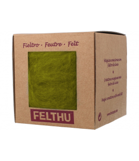 Fieltro Modelable 100 g ( caja ) Verde lima 1444-Fieltro Modelable 100 g ( caja )-Batallon Manualidades