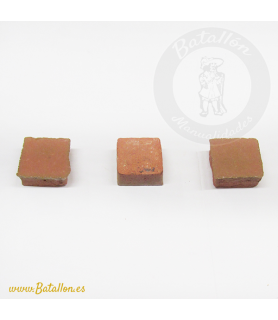 30 Teselas Terracota Esmaltadas 18 x 18 mm Marrón