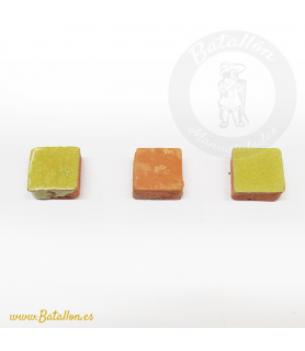 30 Teselas Terracota Esmaltadas 18 x 18 mm Amarill
