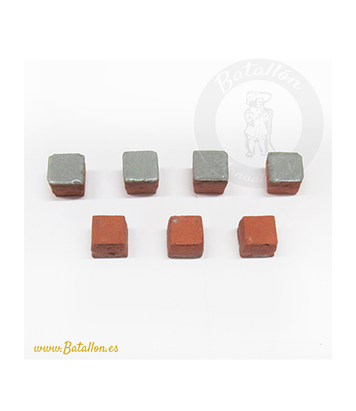 50 Mosaicos Teselas 9 x 9 x 7 mm Gris Claro-Teselas Cubicas-Batallon Manualidades