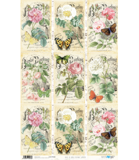 Papel de Arroz 33 x 54 cm Botanic Garden.-Flores y Plantas-Batallon Manualidades