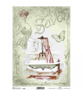Papel de Arroz Decorado 21 x 30 cm Exquise Savon-Surtidos-Batallon Manualidades