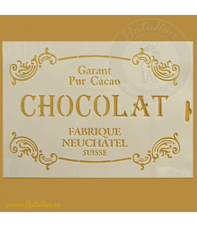 Plantilla Estarcido 20 x 30 cm Chocolat-Plantillas Alfabetos-Batallon Manualidades