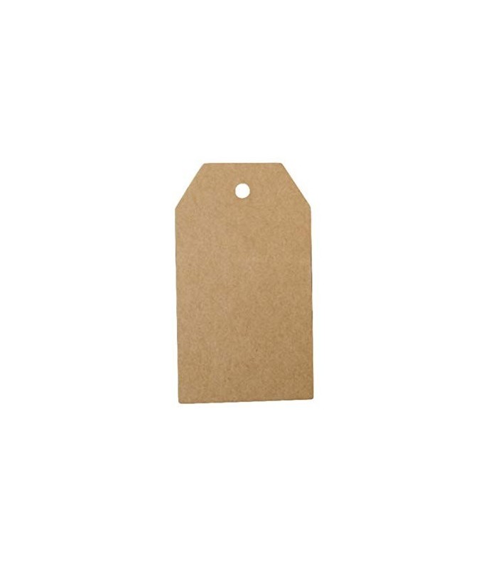 40 Etiquetas Cartón Kraft 4,5 x 7,5 cm-Etiquetas Rectangulares-Batallon Manualidades