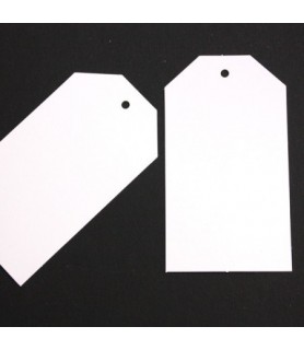 40 Etiquetas Cartulina Blancas 6,5 x 10 5 cm -Etiquetas Rectangulares-Batallon Manualidades