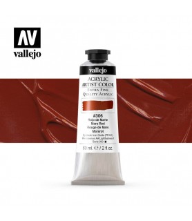 Acrylic Artist 20 ml Rojo de Marte 306 Vallejo-Acrylic Artist Color Vallejo-Batallon Manualidades