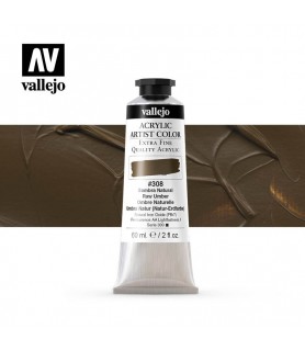 Acrylic Artist 20 ml. Sombra Natural 308 Vallejo-Acrylic Artist Color Vallejo-Batallon Manualidades