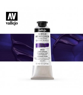 Acrylic Artist 20 ml. Violeta ultramar 413 Vallejo-Acrylic Artist Color Vallejo-Batallon Manualidades