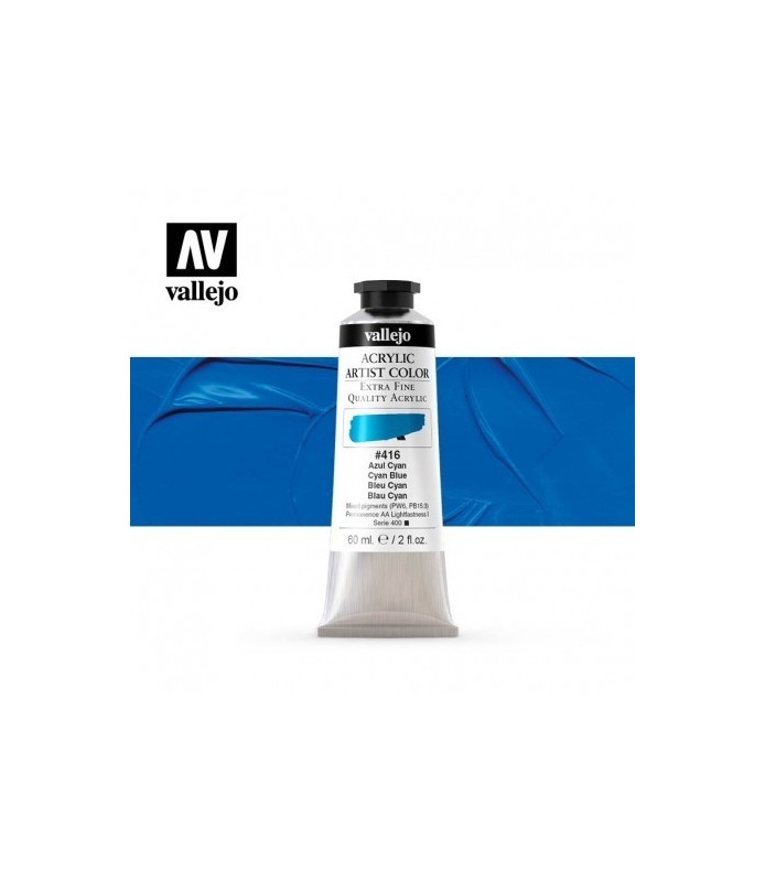 Acrylic Artist 20 ml .Azul Cyan 416 Vallejo