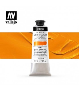 Acrylic Artist 20 ml  Naranja Cadmio Claro 502 Vallejo-Acrylic Artist Color Vallejo-Batallon Manualidades
