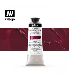Acrylic Artist  20 ml Rojo Quinacridona Magenta 606 Vallejo-Acrylic Artist Color Vallejo-Batallon Manualidades