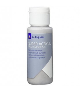 Super acrylic 60 ml Gris-La Pajarita Super Acrylic.-Batallon Manualidades