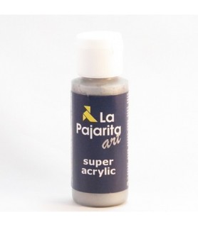 Super acrylic 60 ml Plata-La Pajarita Super Acrylic.-Batallon Manualidades