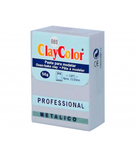 Clay Color Metalico 56 g Plata-ClayColor-Batallon Manualidades