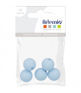 Bolas de Silicona Bolas 1 cm ( 5 unid ) Azul-Bolas de Silicona-Batallon Manualidades