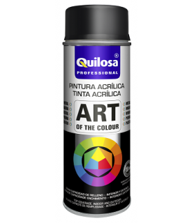 Pintura Acrilica en Spray 400 ml Negro Intenso-Bellas Artes-Batallon Manualidades
