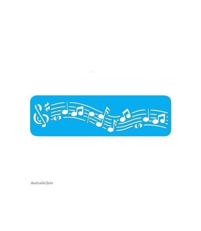 Plantilla de Estarcido 8 x 30 cm Musical-Plantillas de Cenefas-Batallon Manualidades