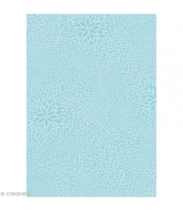 Papel Fino Decopatch Nº 701 Azul con Rosetas-Estampados-Batallon Manualidades