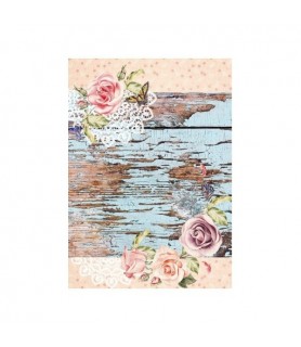 Papel de Arroz Decorado 30 x 42 cm Tablon y Rosas-Surtido-Batallon Manualidades