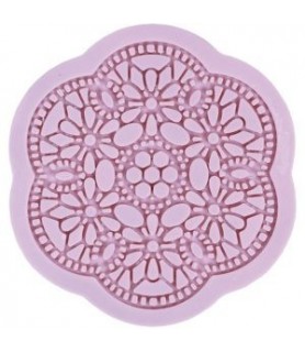 Molde de Silicona Mini Mandala Flores 9,7 cm-Moldes de Silicona-Batallon Manualidades