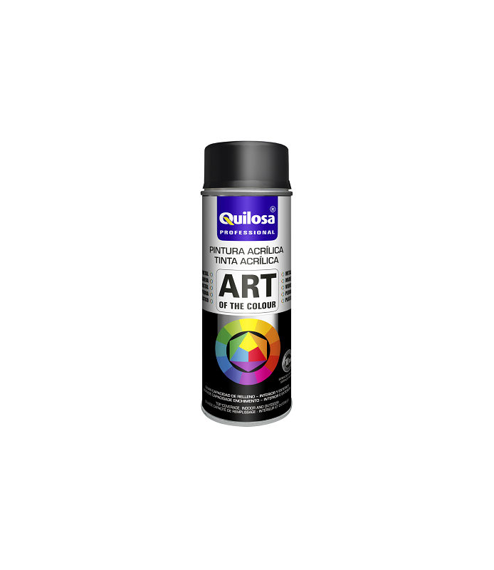Pintura Acrilica Spray 400 ml Mate Negro Intenso