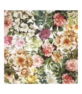 Papel de Arroz 21 x 30 cm Tapiz de Flores 