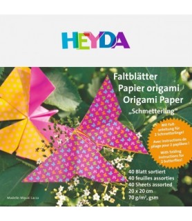 Papel Origami 20 x 20 cm - 70 g Mariposas-Hojas de 20 x 20 cm-Batallon Manualidades