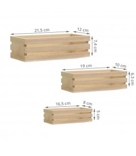 3 Cajas de Madera Natural para Fruta - Artemio-Cajas de madera-Batallon Manualidades