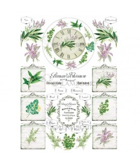 Papel de Arroz Decorado 35 x 50 cm Herbario-Flores y Plantas-Batallon Manualidades