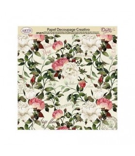 Papel Decoupage Creativo 32 x 31 cm Garde Rose-Flores y Plantas-Batallon Manualidades